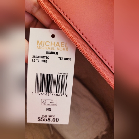 Michael Kors Kimber Purse/Tote Bag in Tea Rose - Picture 5 of 12